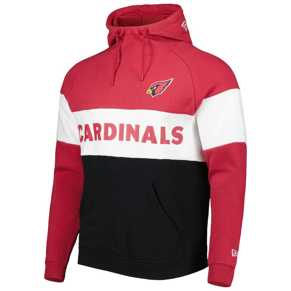 Arizona Cardinals New Era Colorblock Current Pullover Hoodie - Black/Cardinal sale