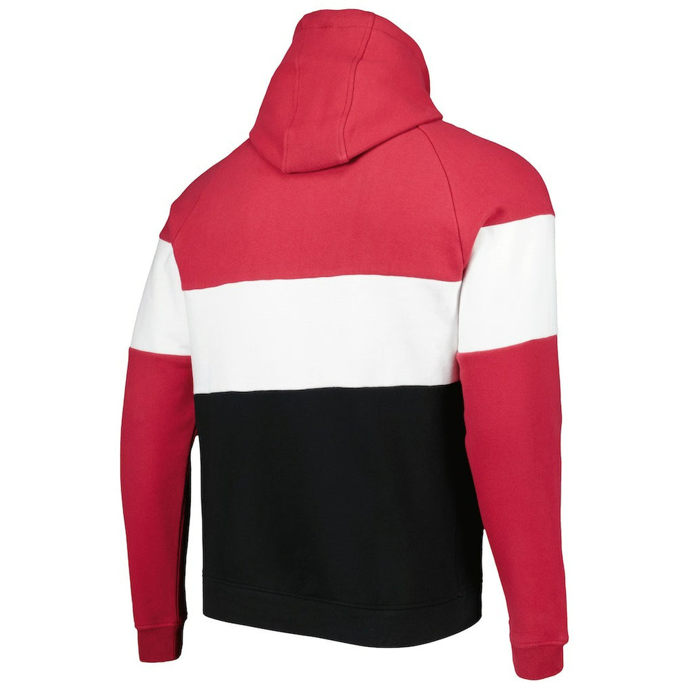 Arizona Cardinals New Era Colorblock Current Pullover Hoodie - Black/Cardinal sale