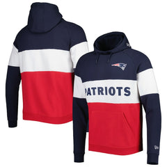 New England Patriots New Era Colorblock Current Pullover Hoodie - Red sale