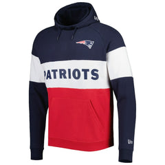 New England Patriots New Era Colorblock Current Pullover Hoodie - Red sale