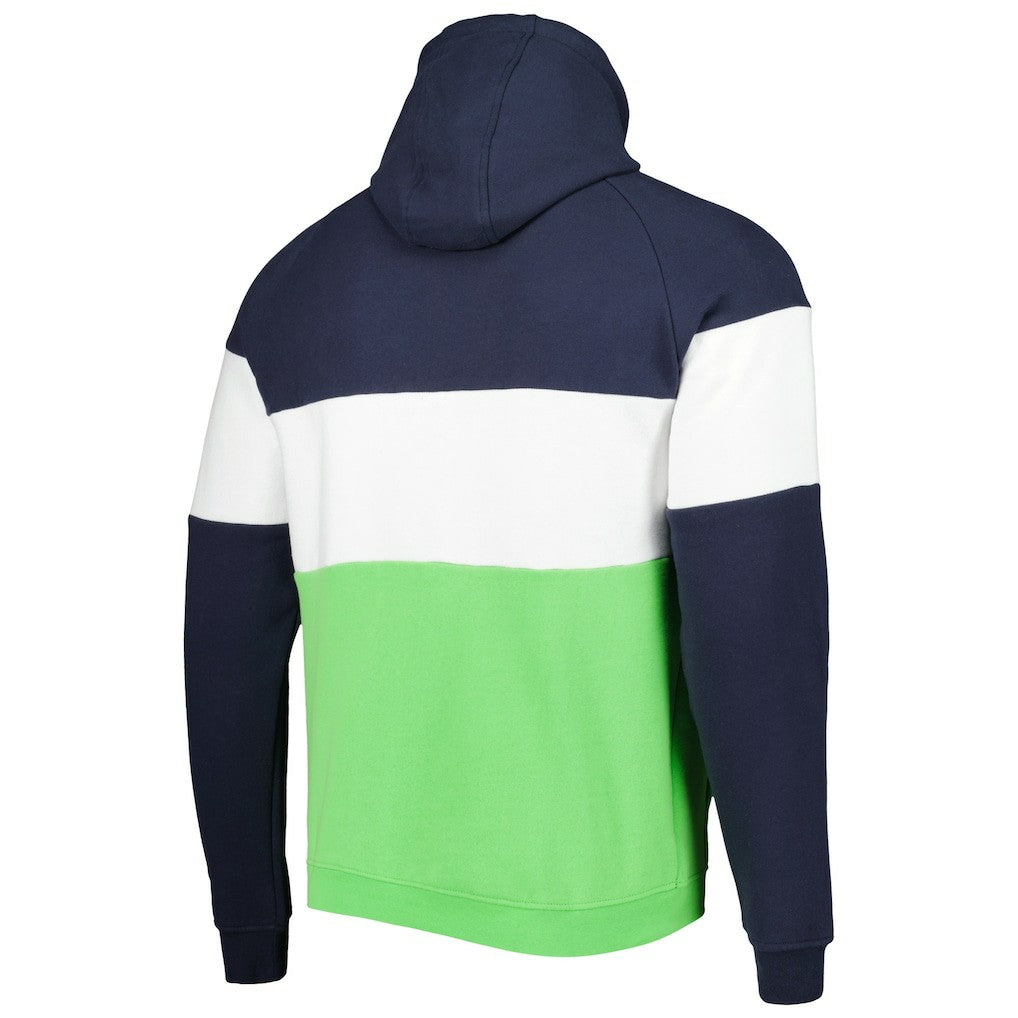 Seattle Seahawks New Era Colorblock Current Pullover Hoodie - Neon Green/College Navy outlet
