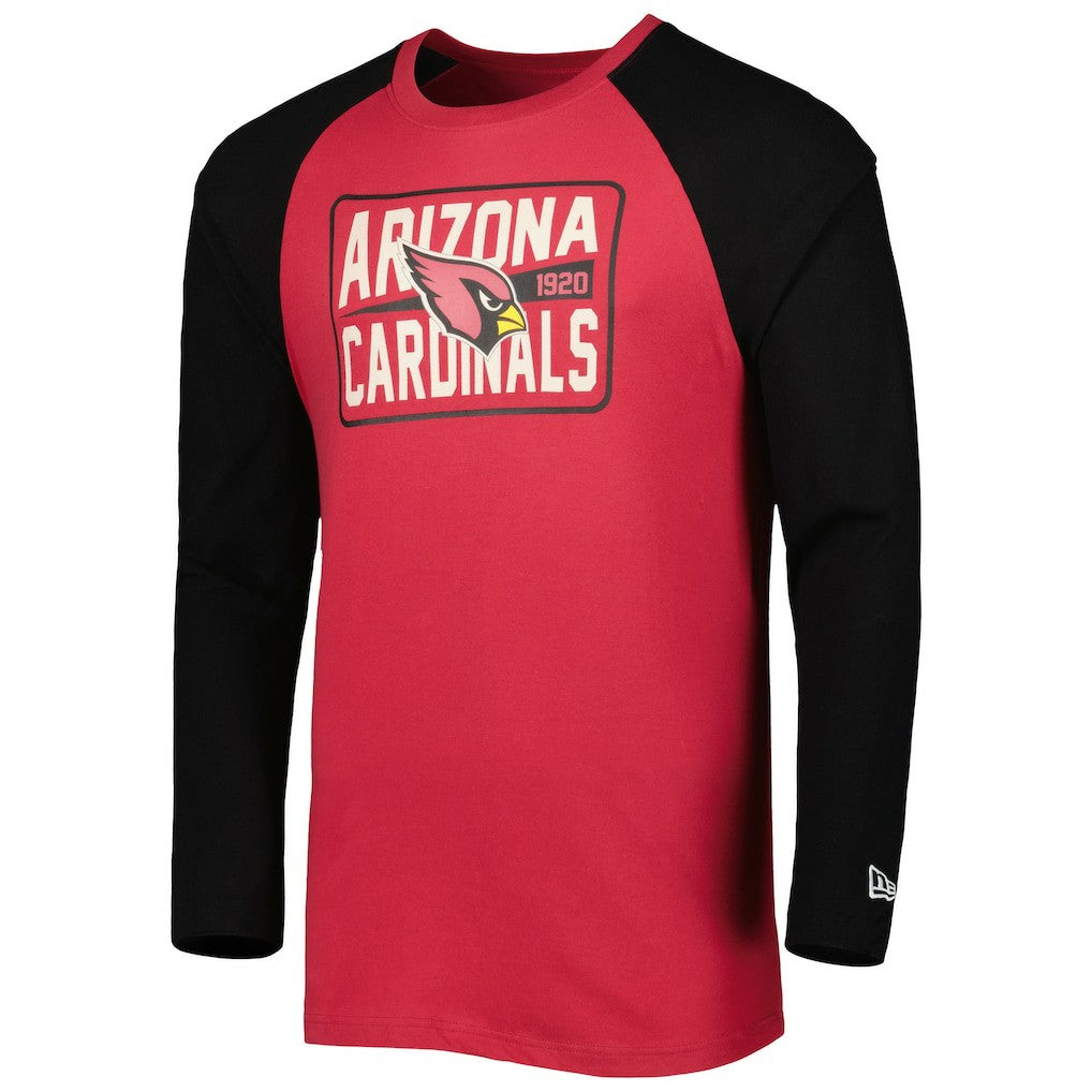 Arizona Cardinals New Era Current Raglan Long Sleeve T-Shirt - Cardinal discount