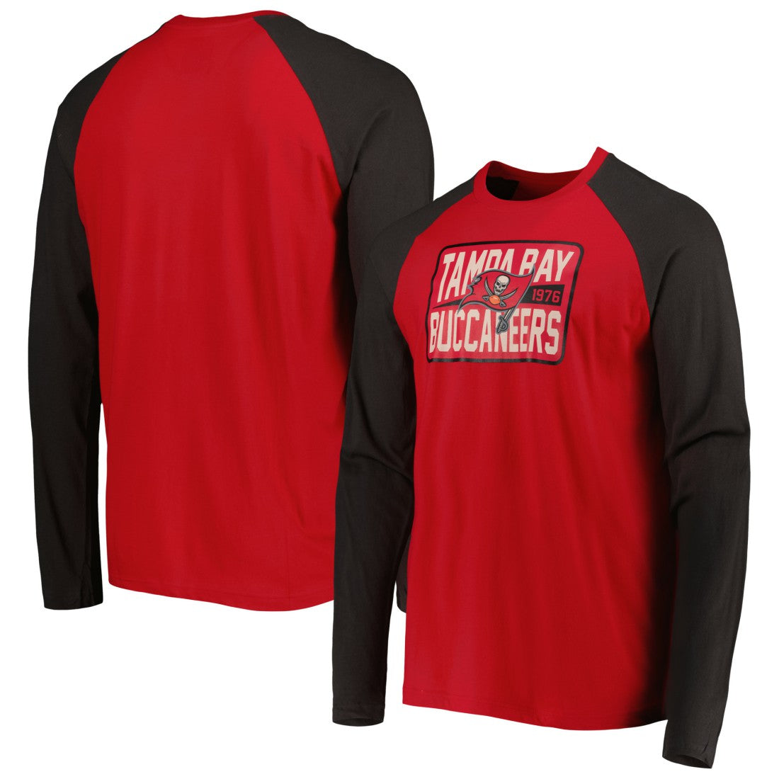 Tampa Bay Buccaneers New Era Current Raglan Long Sleeve T-Shirt - Red sale