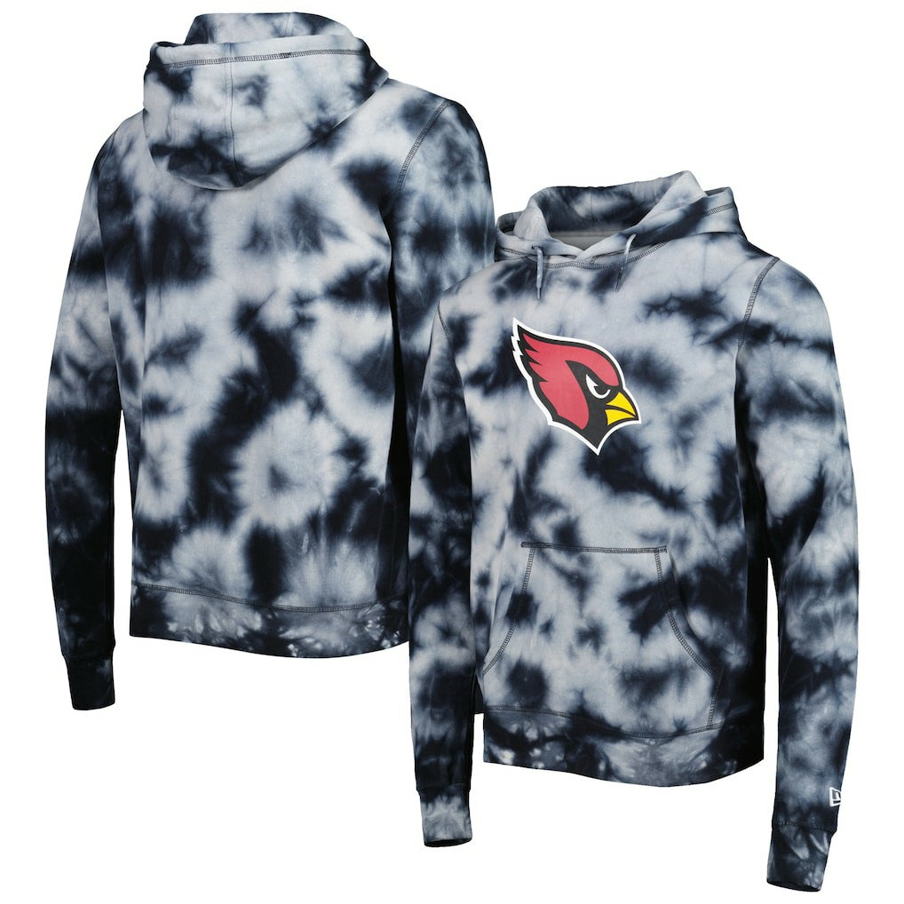 Arizona Cardinals New Era Team Tie-Dye Pullover Hoodie - Black sale