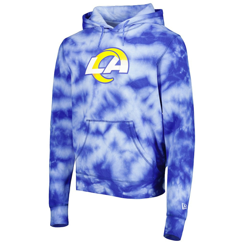 Los Angeles Rams New Era Team Tie-Dye Pullover Hoodie - Royal on sale
