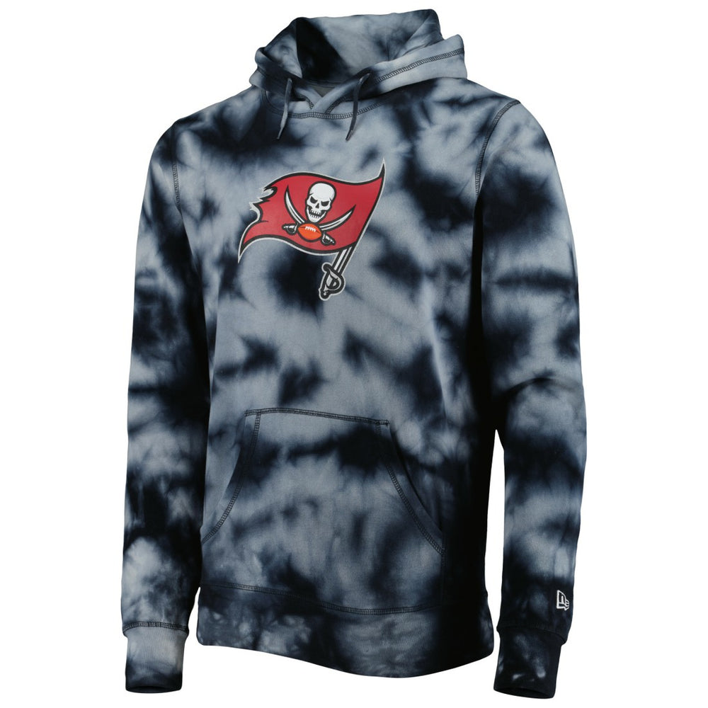 Tampa Bay Buccaneers New Era Team Tie-Dye Pullover Hoodie - Black sale