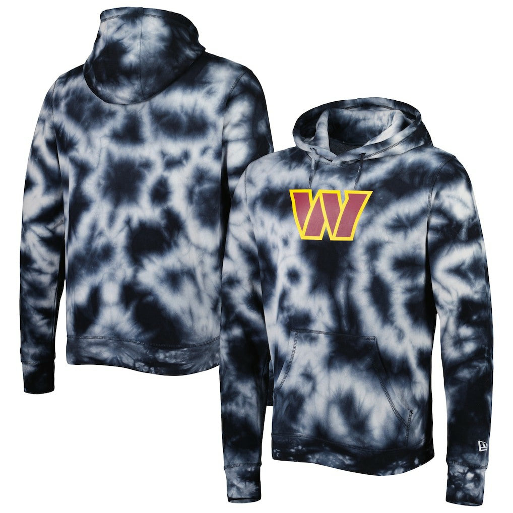 Washington Commanders New Era Team Tie-Dye Pullover Hoodie - Black for sale