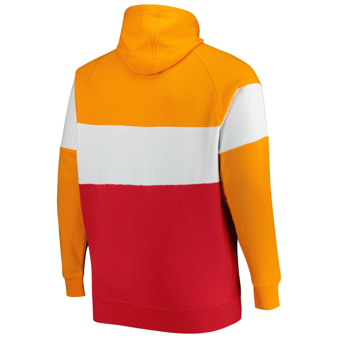 Tampa Bay Buccaneers New Era Big & Tall Throwback Colorblock Fleece Raglan Pullover Hoodie - Orange/Red cheap