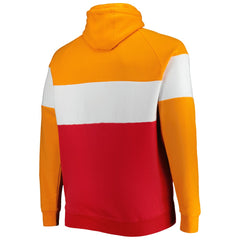 Tampa Bay Buccaneers New Era Big & Tall Throwback Colorblock Raglan Pullover Hoodie - Red discount