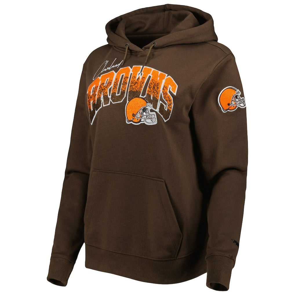 Cleveland Browns Pro Standard Women's Local Patch Pullover Hoodie - Brown outlet