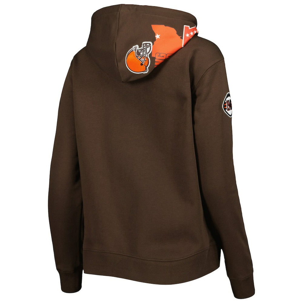 Cleveland Browns Pro Standard Women's Local Patch Pullover Hoodie - Brown outlet