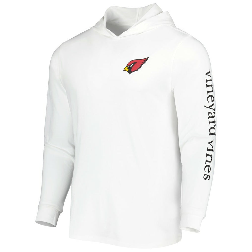 Arizona Cardinals Vineyard Vines Local Long Sleeve Hoodie T-Shirt - White online