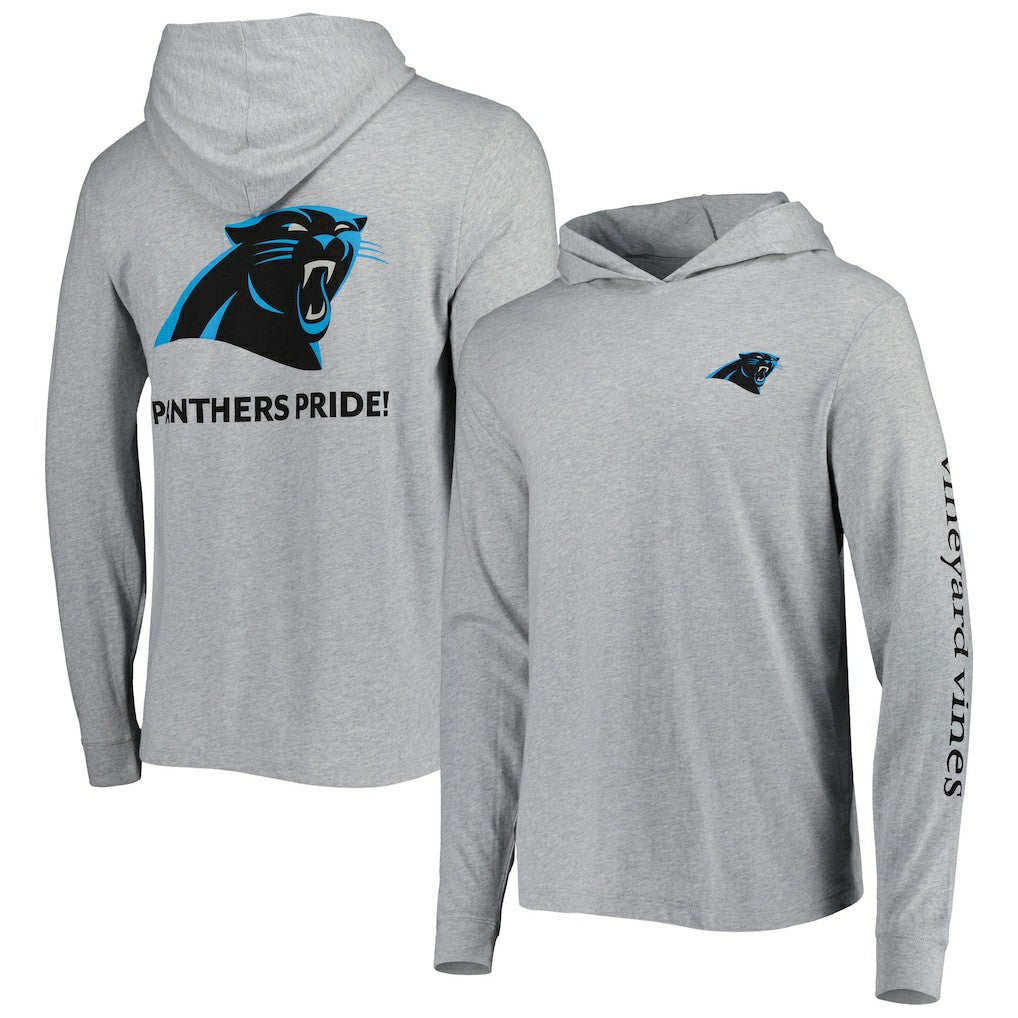 Carolina Panthers Vineyard Vines Local Long Sleeve Hoodie T-Shirt - Heathered Gray discount