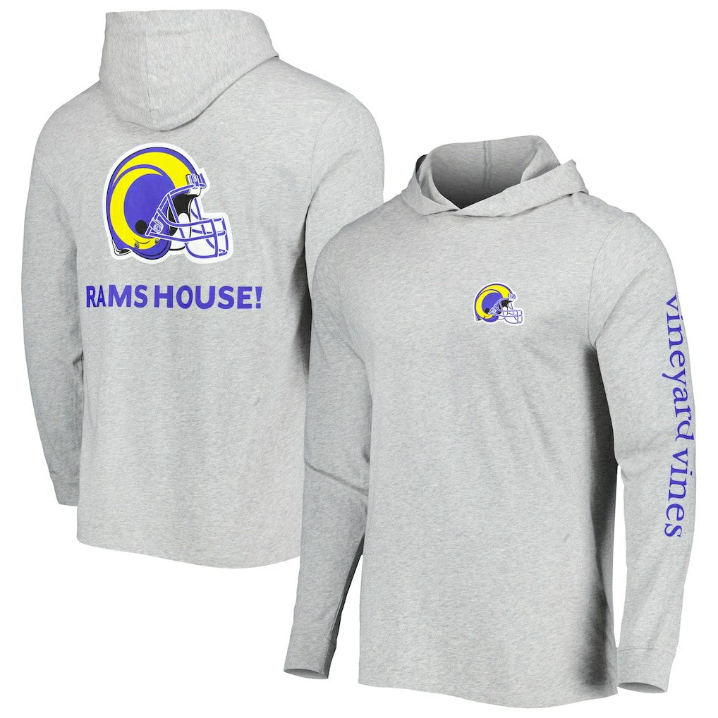Los Angeles Rams Vineyard Vines Local Long Sleeve Hoodie T-Shirt - Heathered Gray outlet