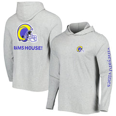 Los Angeles Rams Vineyard Vines Local Long Sleeve Hoodie T-Shirt - Heathered Gray outlet