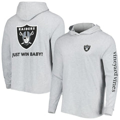 Las Vegas Raiders Vineyard Vines Local Long Sleeve Hoodie T-Shirt - Heathered Gray online
