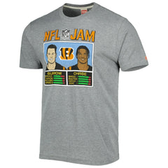 Ja'Marr Chase & Joe Burrow Cincinnati Bengals Homage Unisex NFL Jam Tri-Blend T-Shirt - Heather Gray for sale
