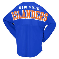 New York Islanders Fanatics Women's Spirit Lace-Up V-Neck Long Sleeve Jersey T-Shirt Royal