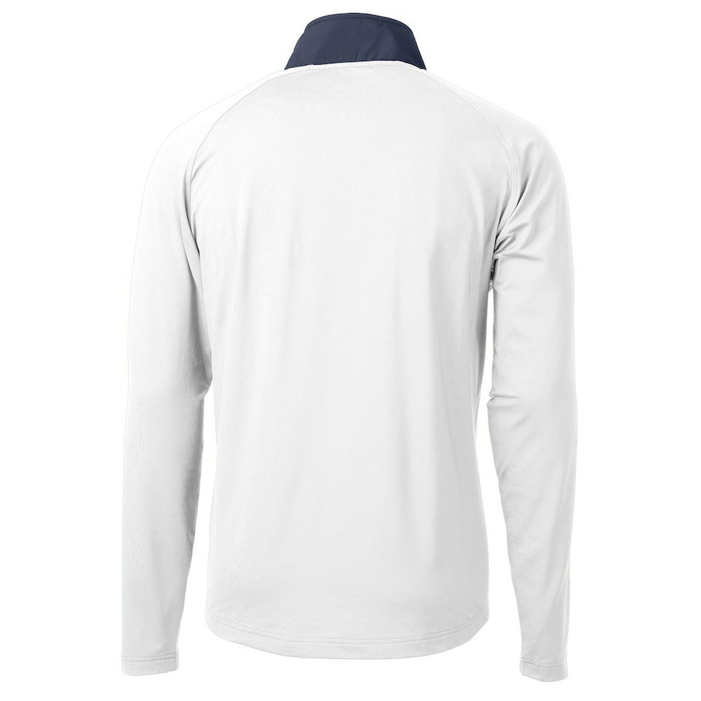 New Orleans Saints Cutter & Buck Adapt Eco Knit Hybrid Recycled Quarter-Zip Pullover Top - White on sale