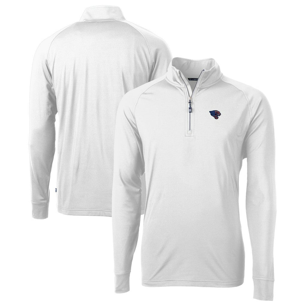 Jacksonville Jaguars Cutter & Buck Team Adapt Eco Knit Hybrid Recycled Quarter-Zip Pullover Top - White cheap