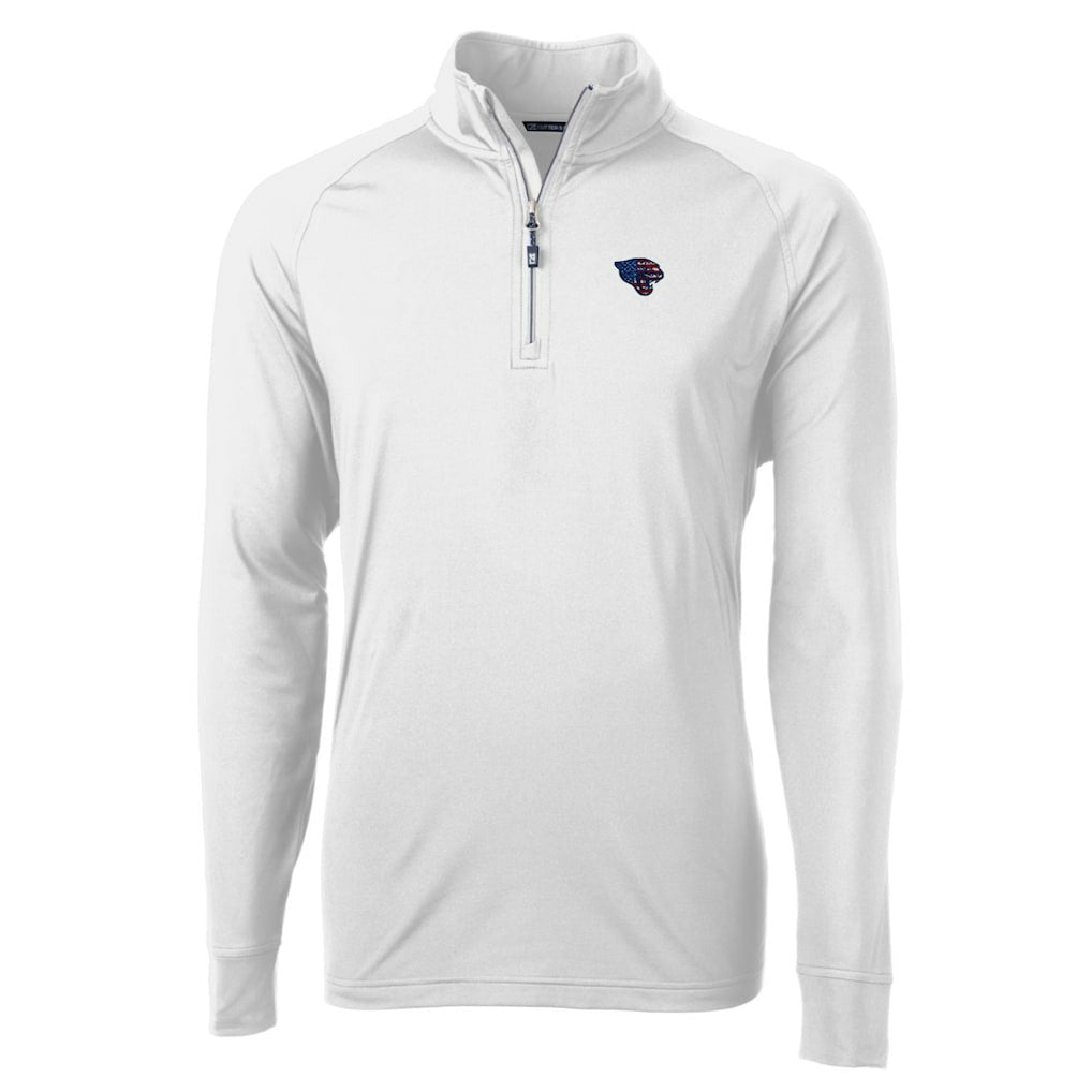 Jacksonville Jaguars Cutter & Buck Team Adapt Eco Knit Hybrid Recycled Quarter-Zip Pullover Top - White cheap