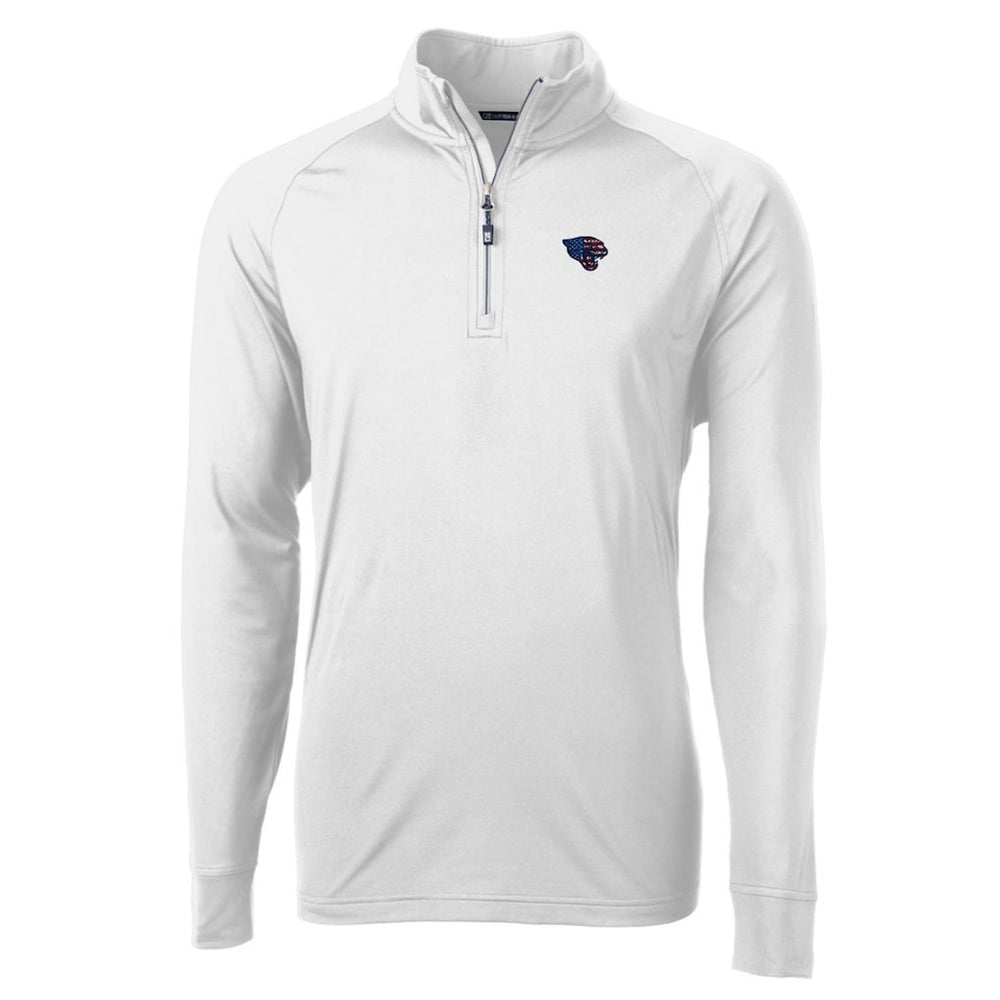 Jacksonville Jaguars Cutter & Buck Team Adapt Eco Knit Hybrid Recycled Quarter-Zip Pullover Top - White cheap