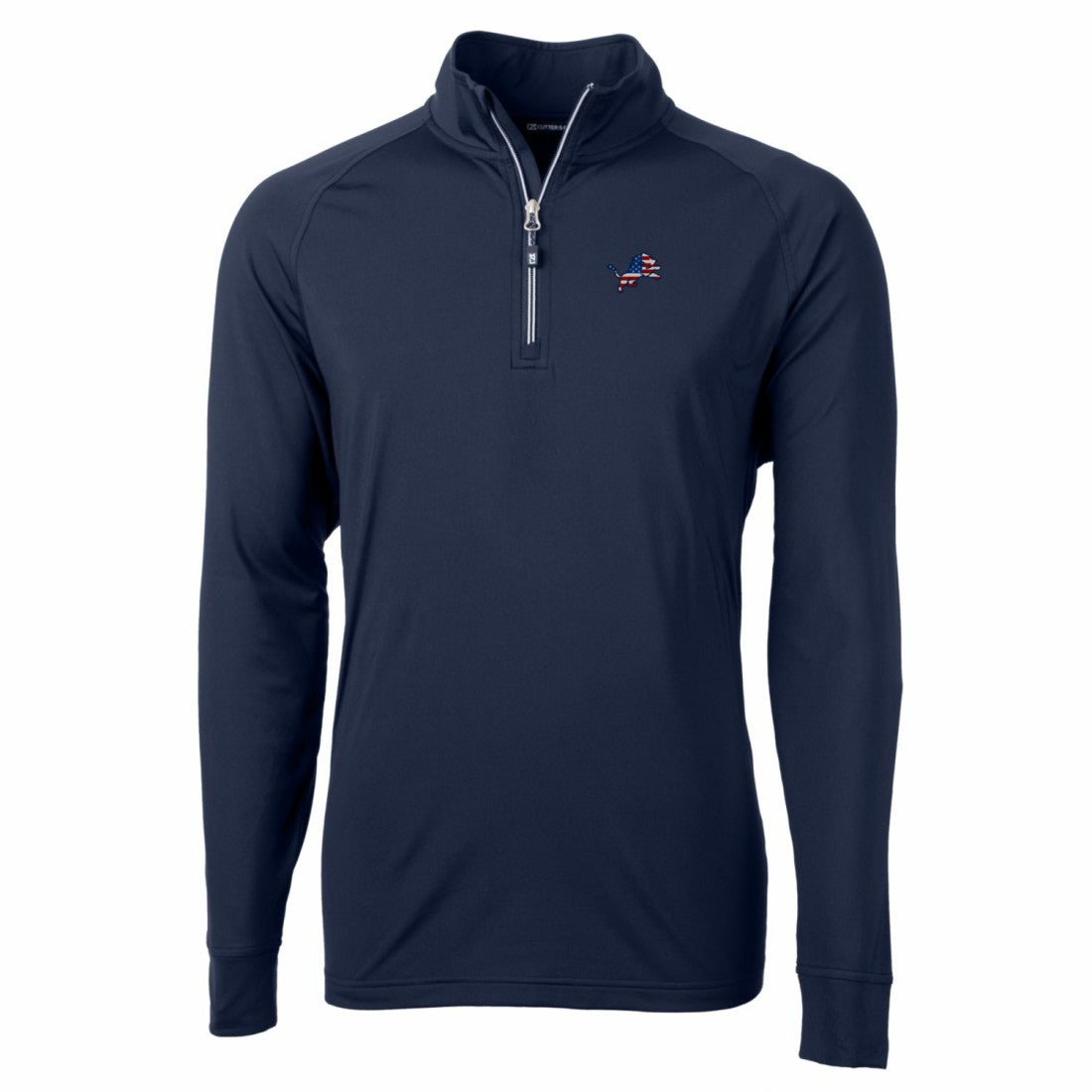 Detroit Lions Cutter & Buck Team Adapt Eco Knit Hybrid Recycled Quarter-Zip Pullover Top - Navy outlet