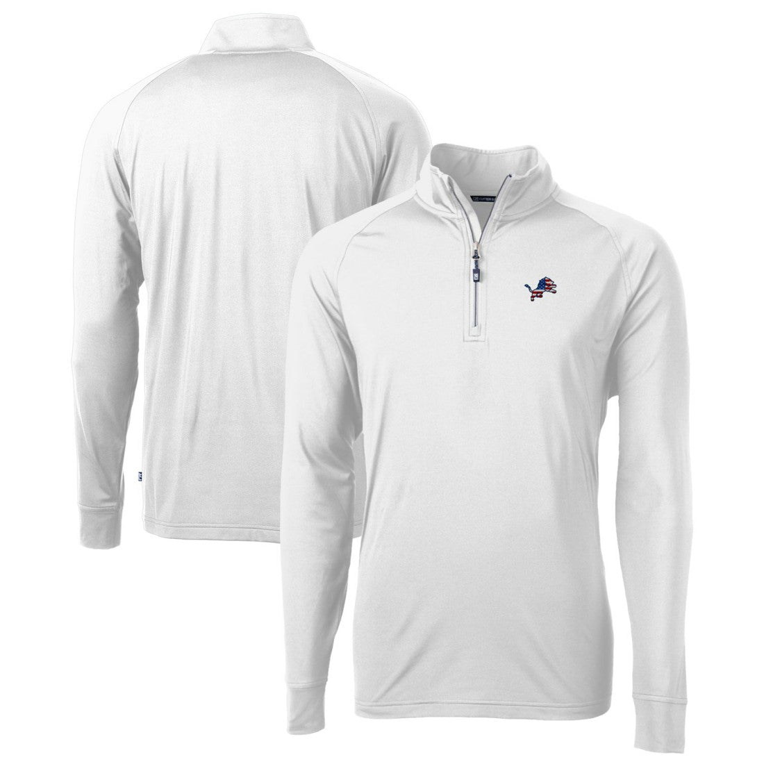 Detroit Lions Cutter & Buck Team Adapt Eco Knit Hybrid Recycled Quarter-Zip Pullover Top - White outlet