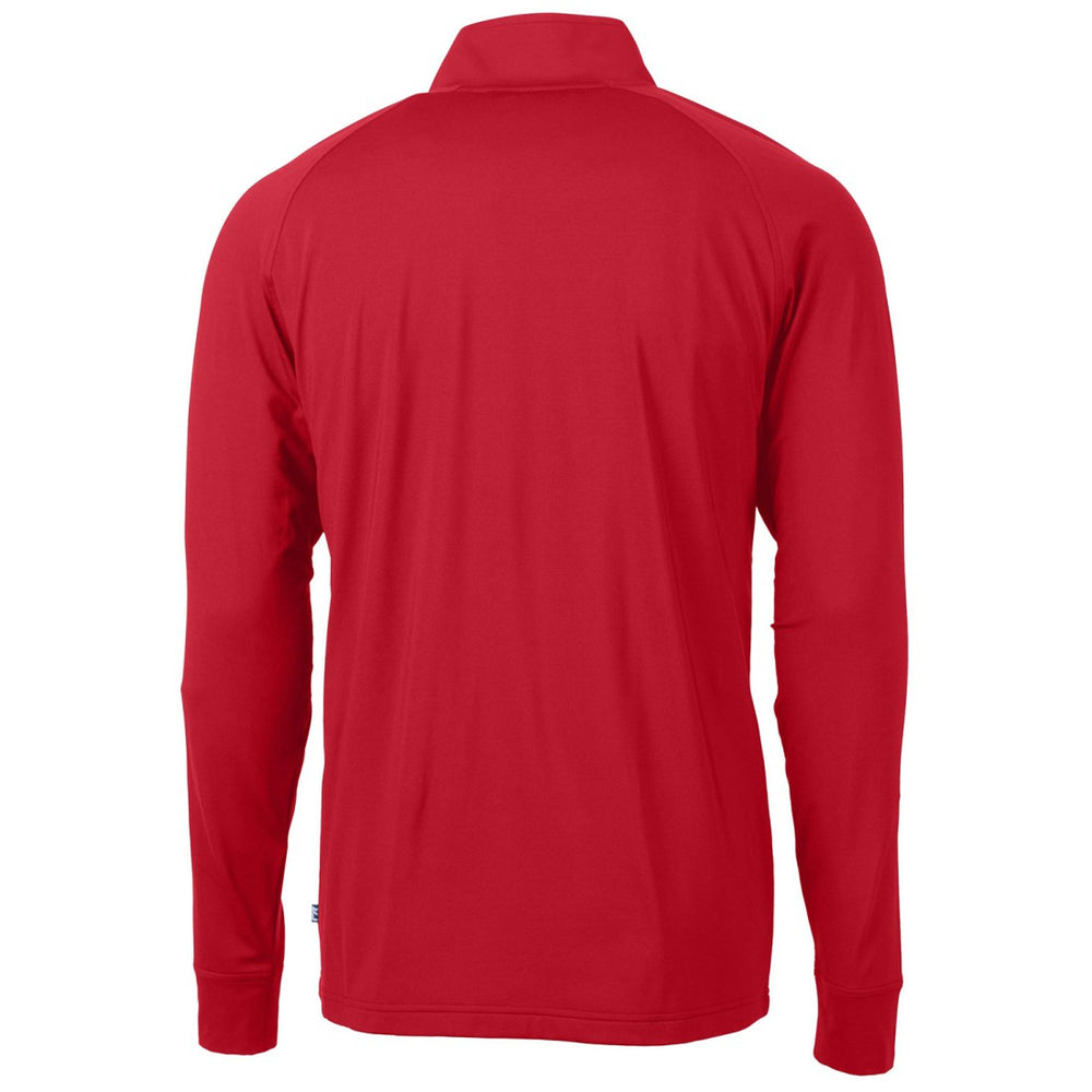 Tennessee Titans Cutter & Buck Team Adapt Eco Knit Hybrid Recycled Quarter-Zip Pullover Top - Red on sale