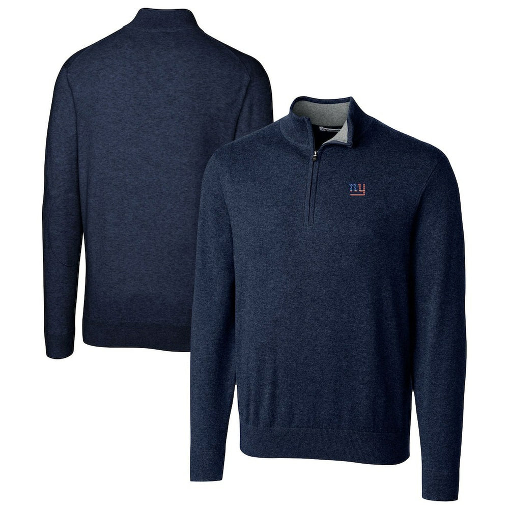 New York Giants Cutter & Buck Lakemont Quarter-Zip Pullover Sweater - Navy on sale