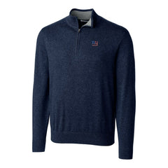 New York Giants Cutter & Buck Lakemont Quarter-Zip Pullover Sweater - Navy on sale