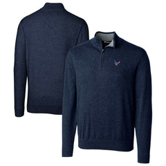 Houston Texans Cutter & Buck Lakemont Quarter-Zip Pullover Sweater - Navy on sale