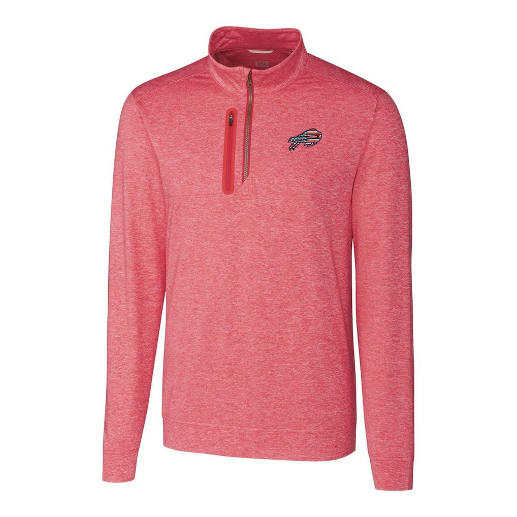 Buffalo Bills Cutter & Buck Americana Stealth Quarter-Zip Pullover Top - Red discount