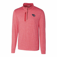 Tennessee Titans Cutter & Buck Stealth Quarter-Zip Pullover Top - Heathered Cardinal sale