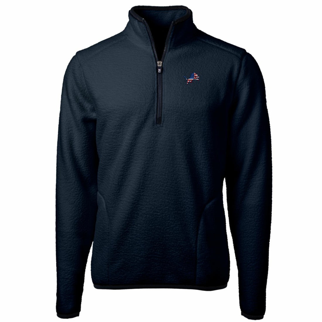 Detroit Lions Cutter & Buck Big & Tall Cascade Eco Sherpa Fleece Quarter-Zip Pullover Jacket - Navy outlet