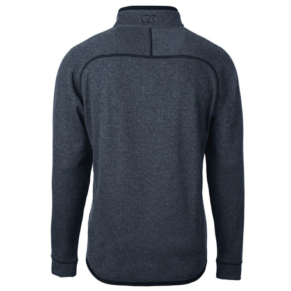 Kansas City Chiefs Cutter & Buck Big & Tall Mainsail Sweater Knit Half-Zip Pullover Jacket - Heathered Navy cheap