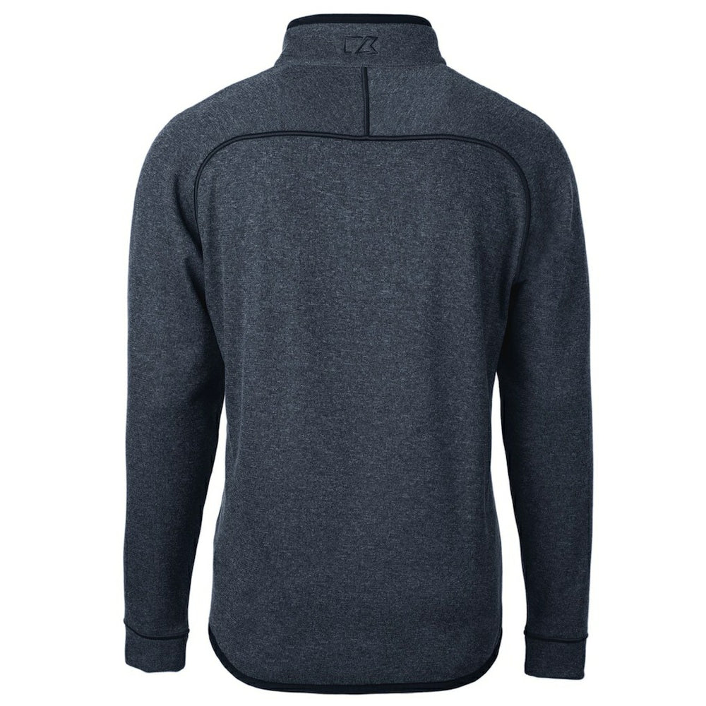 Kansas City Chiefs Cutter & Buck Big & Tall Mainsail Sweater Knit Half-Zip Pullover Jacket - Heathered Navy cheap