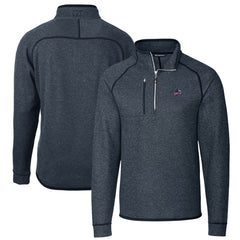 Detroit Lions Cutter & Buck Big & Tall Mainsail Sweater Knit Half-Zip Pullover Jacket - Heathered Navy outlet