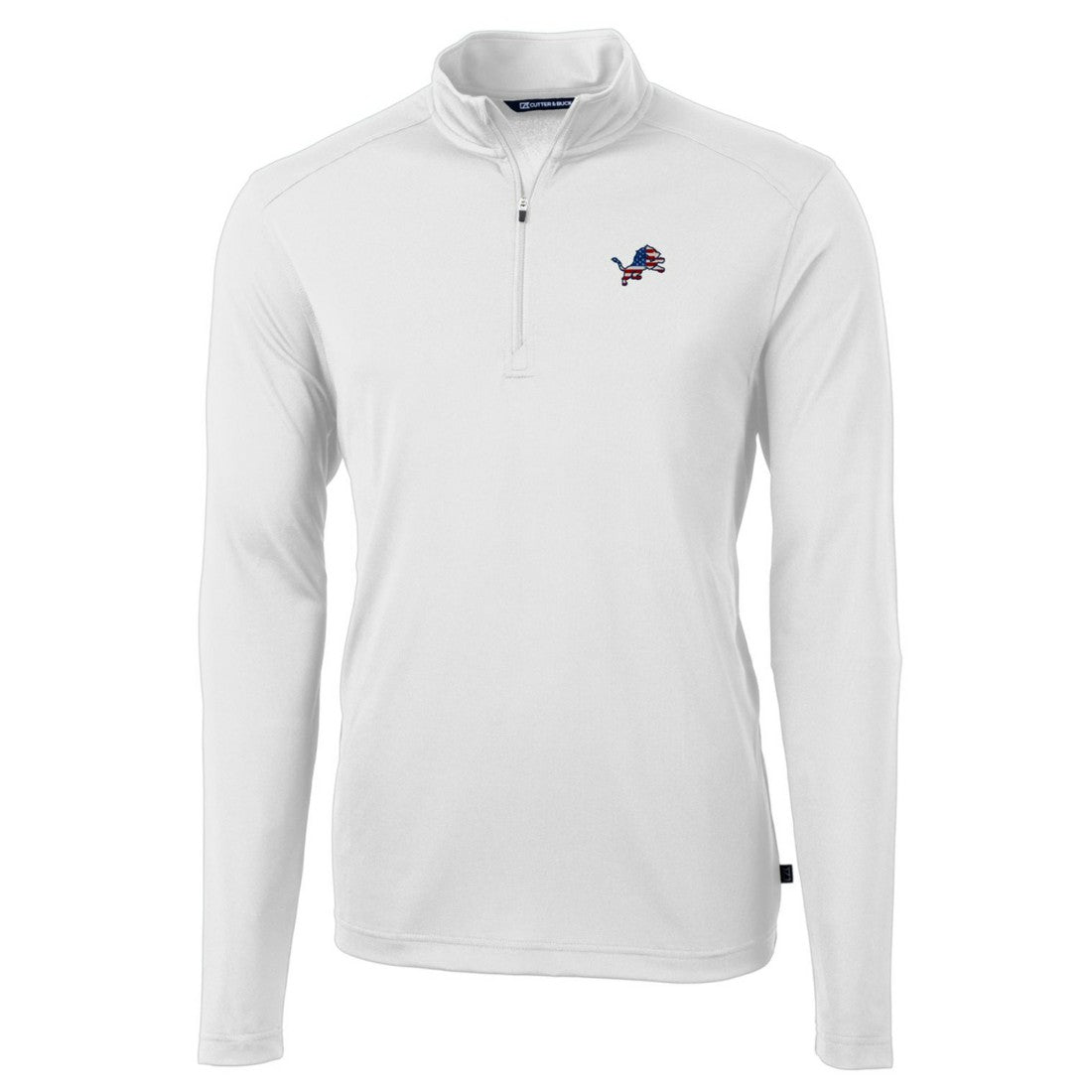 Detroit Lions Cutter & Buck Big & Tall Virtue Eco Pique Recycled Quarter-Zip Jacket - White online