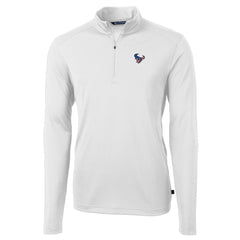 Houston Texans Cutter & Buck Big & Tall Virtue Eco Pique Recycled Quarter-Zip Jacket - White for sale