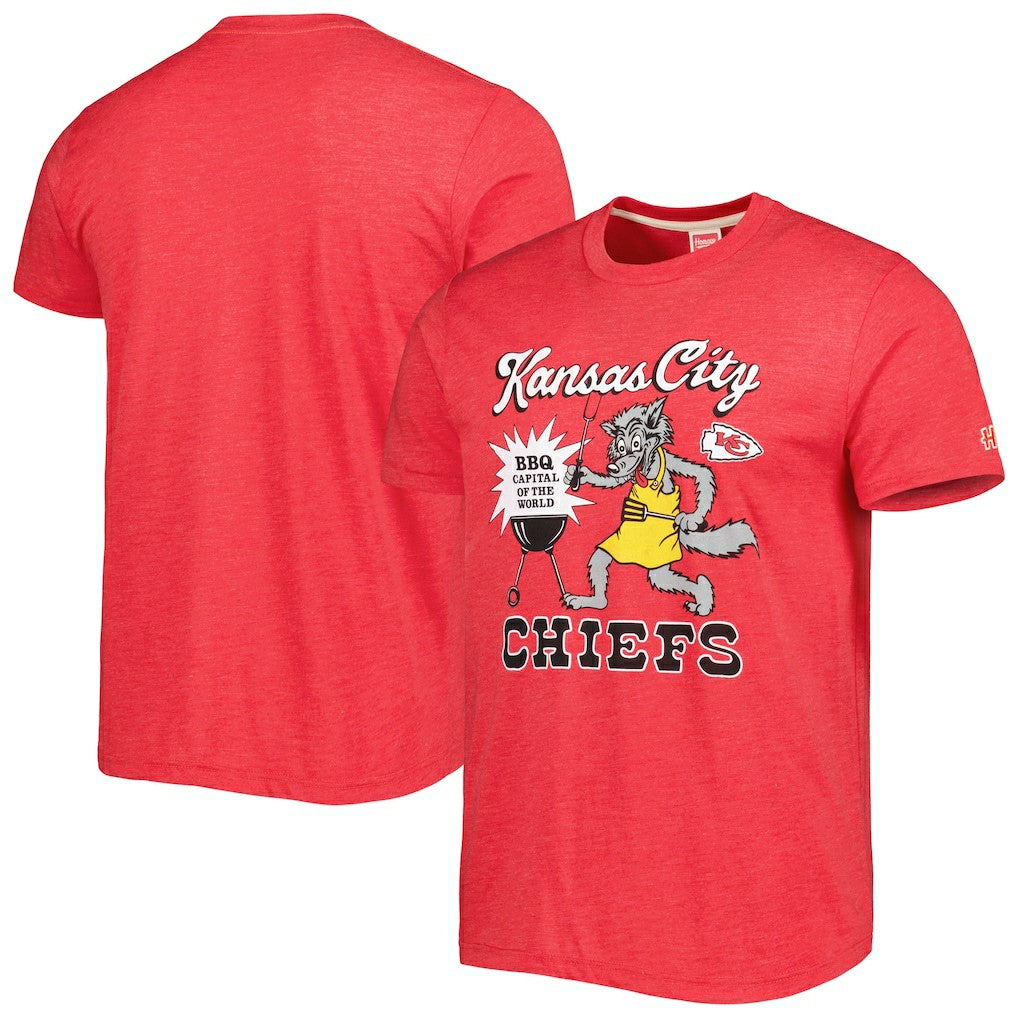 Kansas City Chiefs Homage BBQ Hyper Local Tri-Blend T-Shirt - Red online
