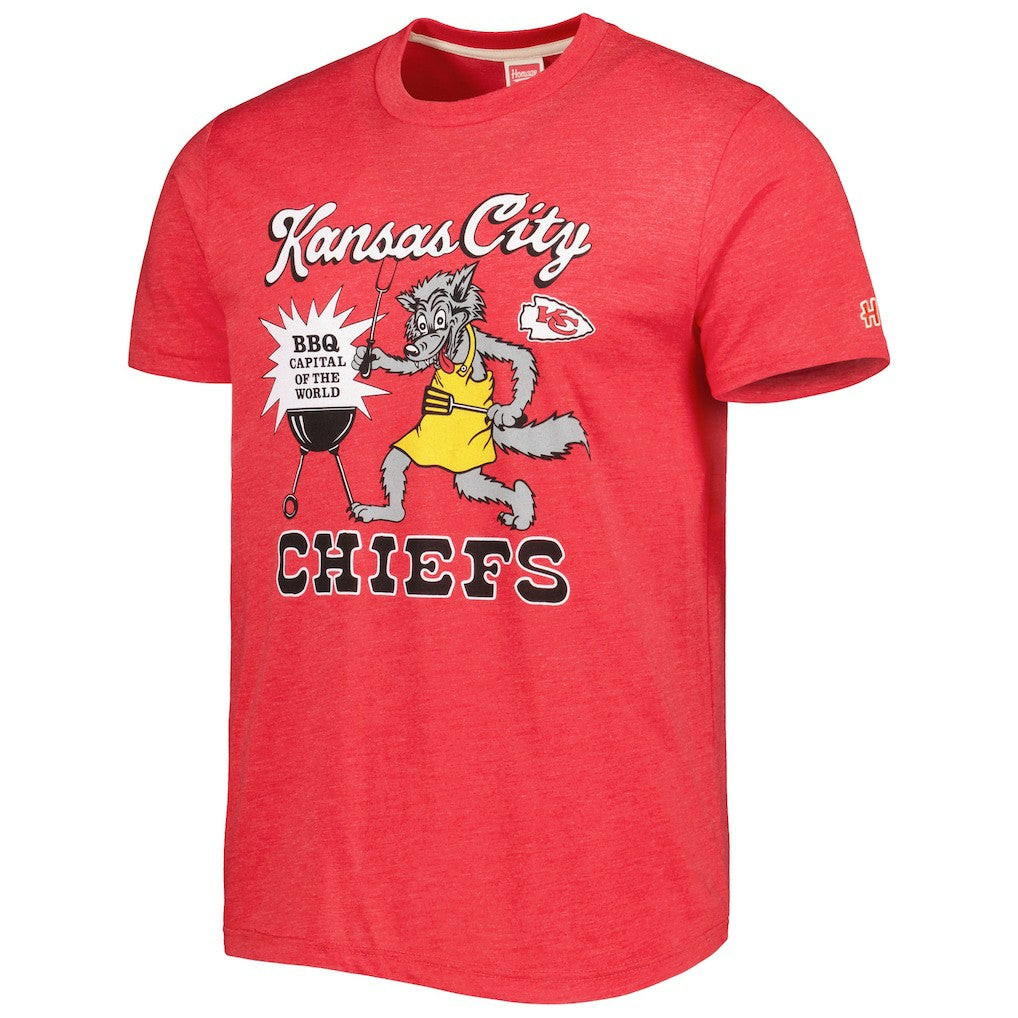 Kansas City Chiefs Homage BBQ Hyper Local Tri-Blend T-Shirt - Red online