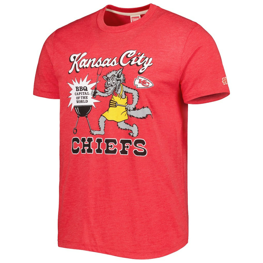 Kansas City Chiefs Homage BBQ Hyper Local Tri-Blend T-Shirt - Red online