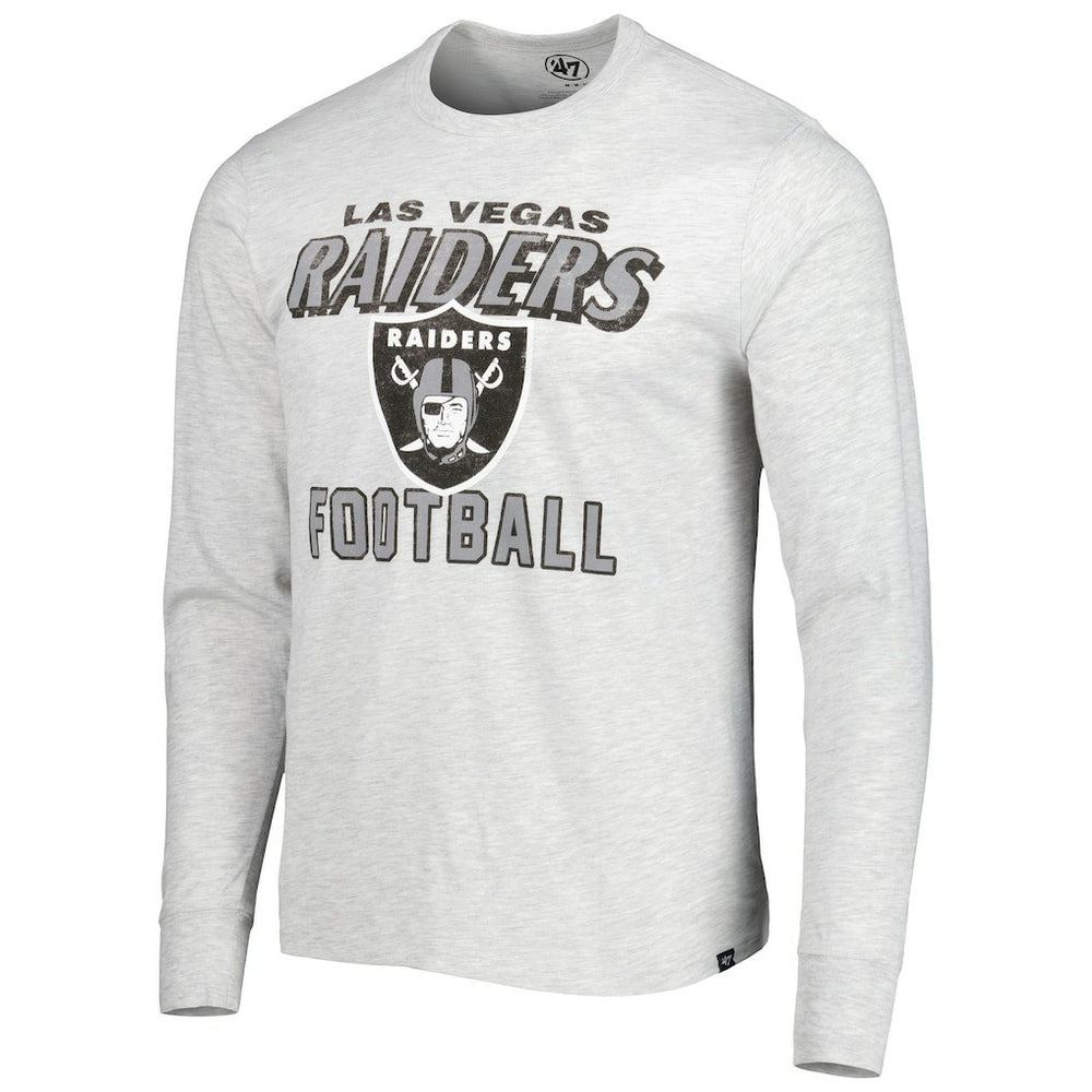 Las Vegas Raiders '47 Dozer Franklin Long Sleeve T-Shirt - Heathered Gray outlet