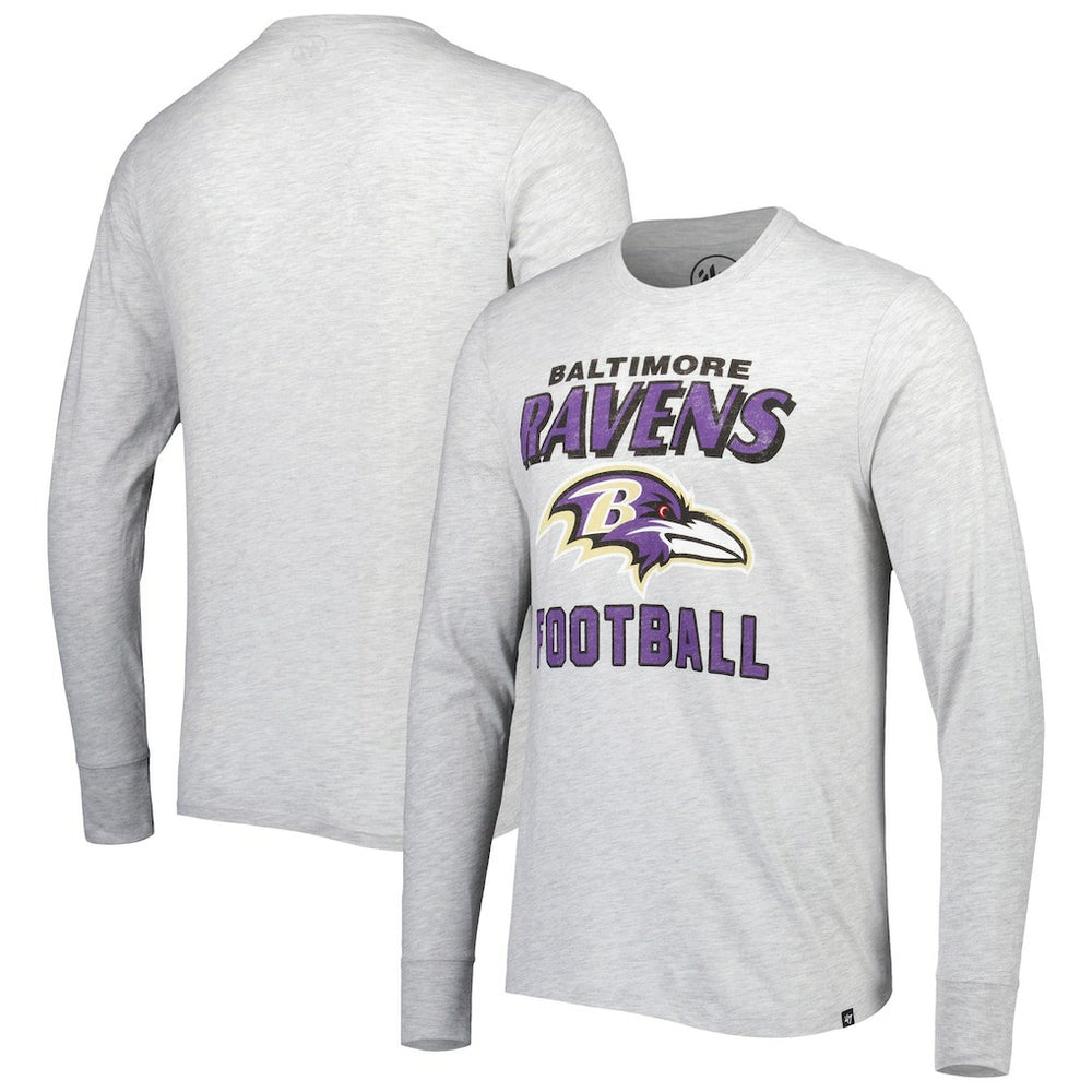 Baltimore Ravens '47 Dozer Franklin Long Sleeve T-Shirt - Heathered Gray for sale