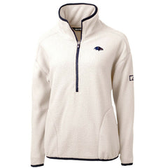 Baltimore Ravens Cutter & Buck Women's Americana Cascade Eco Sherpa Fleece Half-Zip Pullover Jacket - Cream online