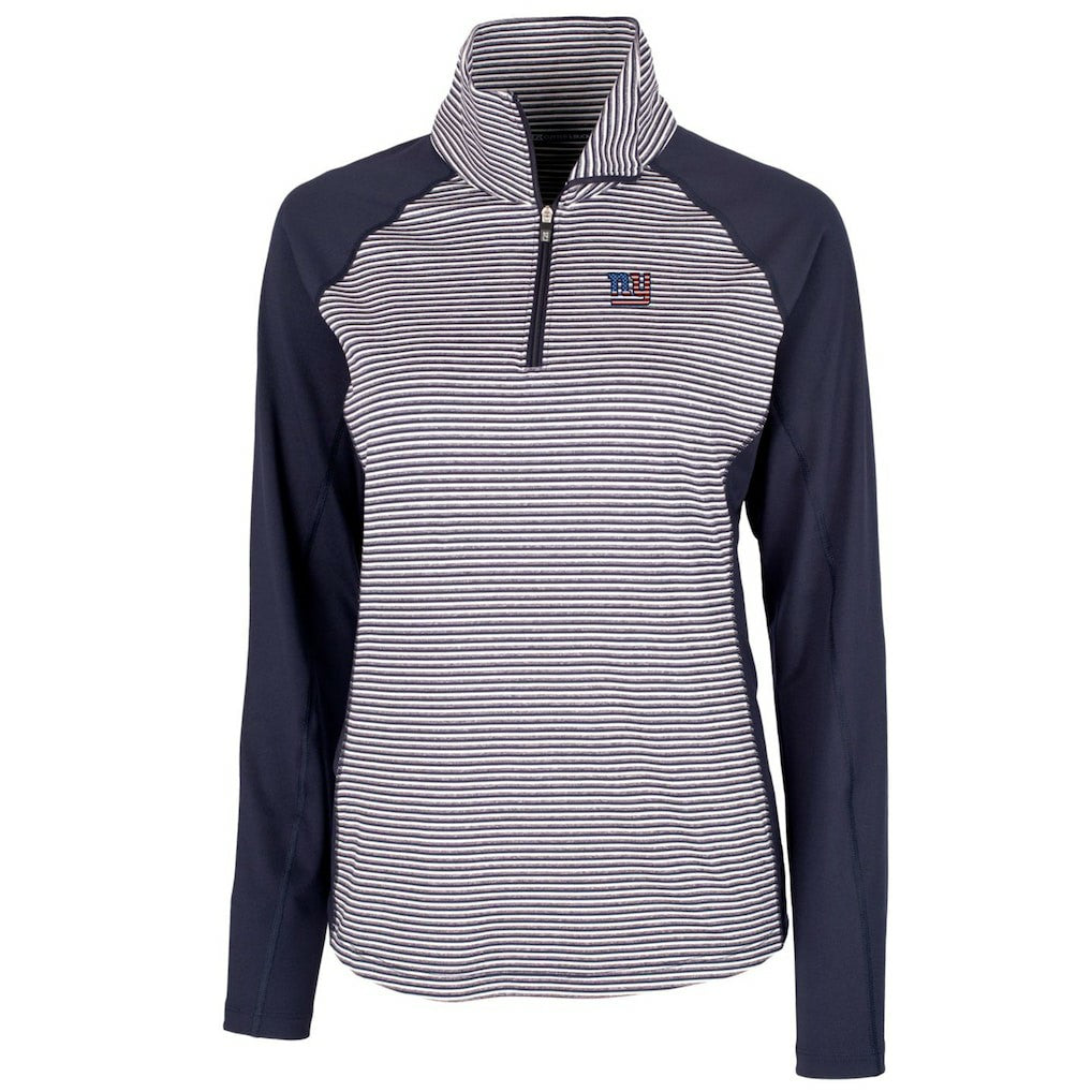 New York Giants Cutter & Buck Women's Forge Tonal Half-Zip Top - Navy for sale