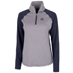New York Giants Cutter & Buck Women's Forge Tonal Half-Zip Top - Navy for sale