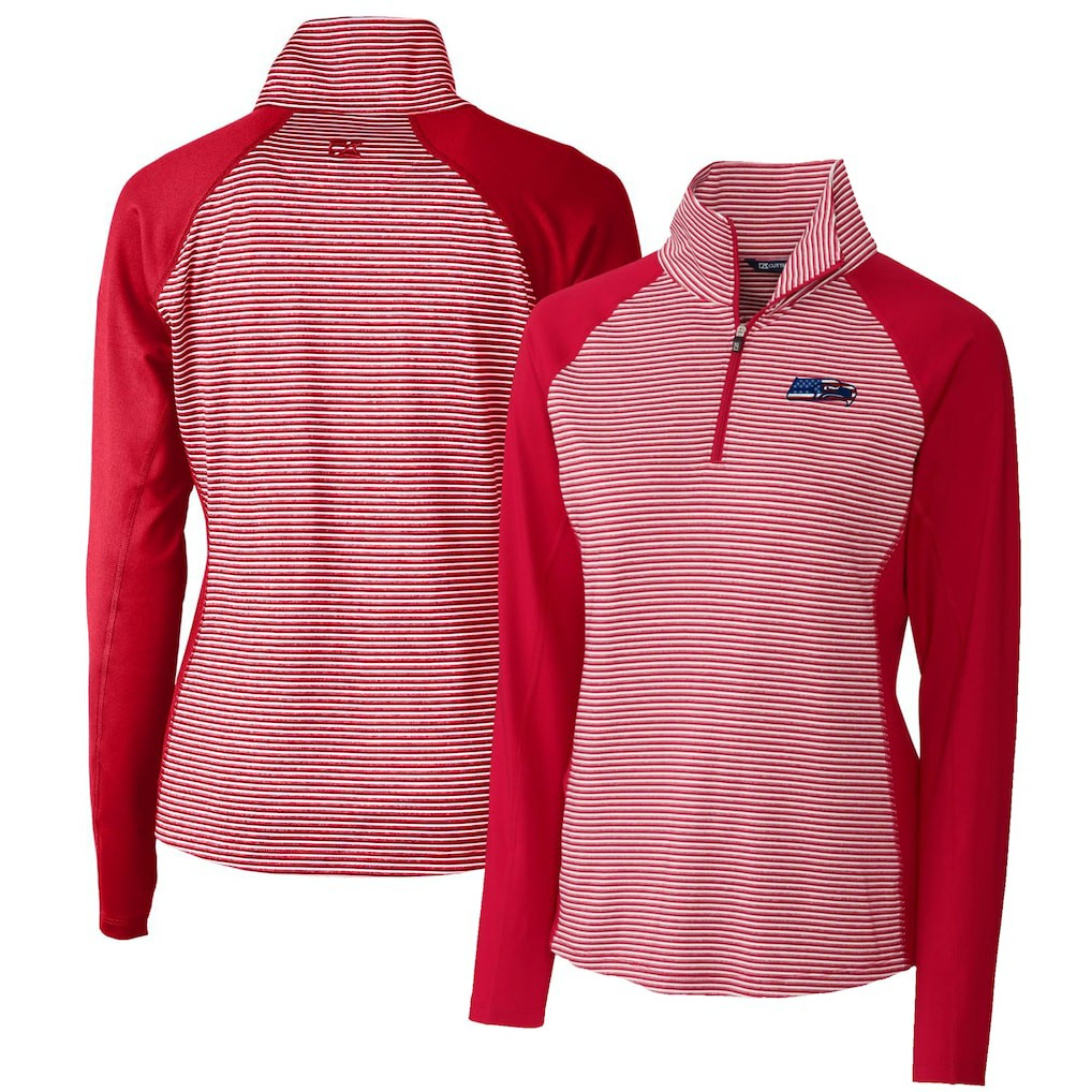 Seattle Seahawks Cutter & Buck Women's Forge Tonal Half-Zip Top - Cardinal cheap