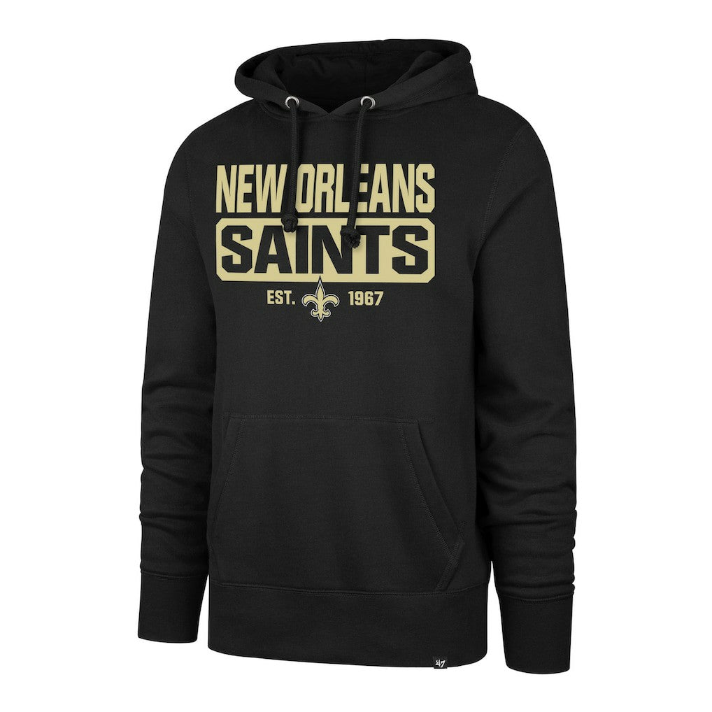 New Orleans Saints '47 Box Out Headline Pullover Hoodie - Black cheap